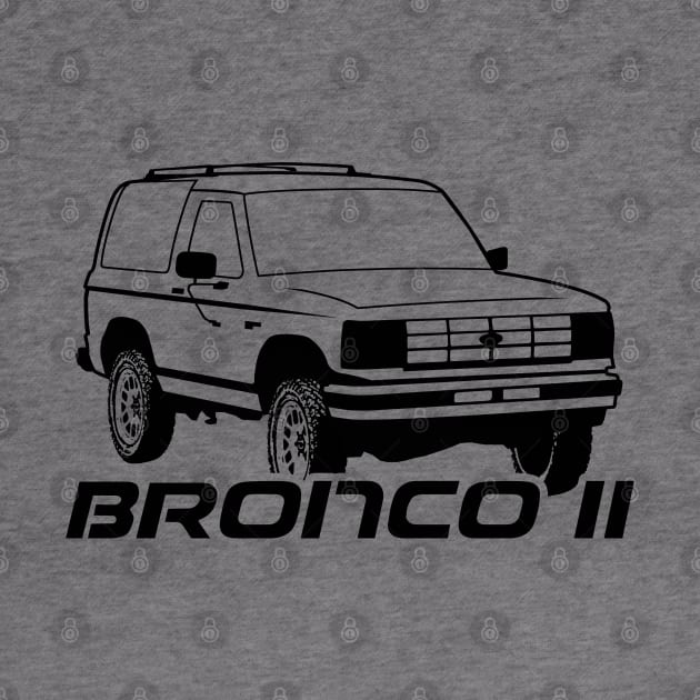 1989-1990 Ford Bronco II Black, with tires by The OBS Apparel